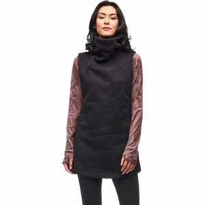 Indyeva Toga Vest Black Cowl Neck Sleeveless Tunic Size Small